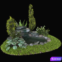 Alpine hill 3D Model Corona