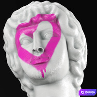 Plaster Head Antinous 3D Model Vray