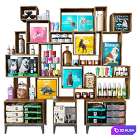Pet shop shelves-15 3D Model