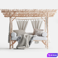Serengeti daybed 3D Model Vray