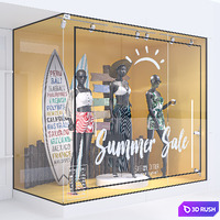 Womens Summer Storefront 004 3D Model Vray, Corona