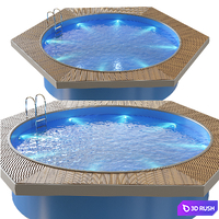 Swimming pool 3D Model Corona