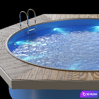 Swimming pool 3D Model Corona