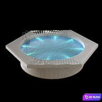 Swimming pool 3D Model Corona