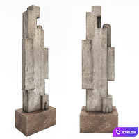 Geometric sculpture. 3D Model Vray