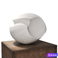 James Oughtibridge White Blade Form sculpture 3D Model Vray, Corona