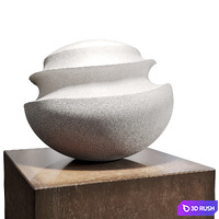 James Oughtibridge White Blade Form sculpture 3D Model Vray, Corona