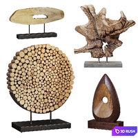 Wood Decor 01 3D Model Vray, Corona
