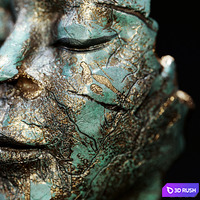 Face Sculpture_2 3D Model Vray, Corona