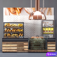Bakery 3D Model Vray, Corona