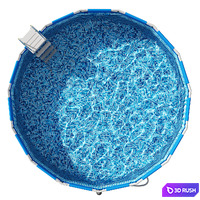 Swimming pool 3D Model Vray, Corona