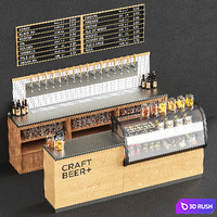 Beer taps shop 3D Model Corona