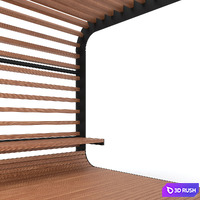 Gazebo Cascade 3D Model Corona