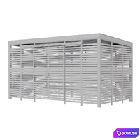 Adanat. Container platform "Bunker" for 3 tanks 3D Model Vray, Corona