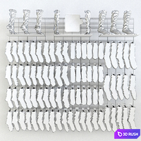 Socks wall 3D Model Vray