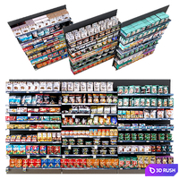 Shelves with goods 3D Model Vray, Corona