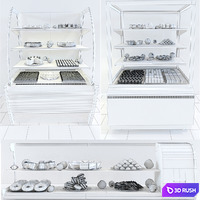 Refrigerated display cases Carboma 3D Model Vray