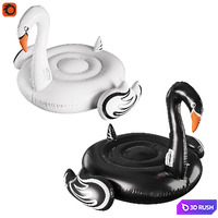 Inflatable swan circle 3D Model Corona
