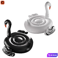 Inflatable swan circle 3D Model Corona