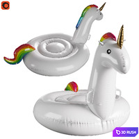 Inflatable unicorn circle 3D Model Corona