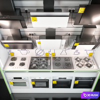 Appliance store 3D Model Vray, Corona