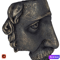 La Redoute Waraji Face Shaped Figurine 3D Model Corona