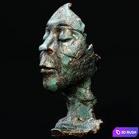 Face Sculpture_2 3D Model Vray, Corona