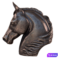 Bronze Horse Sculpture 3D Model Vray