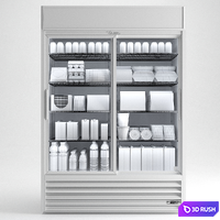 True® GDM-47-LD Glass Door Marchendiser 3D Model Vray