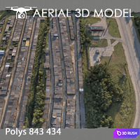 Industrial zone 93 3D Model Vray