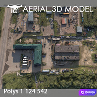 Industrial zone 77 3D Model Vray