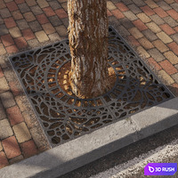 Tree grate 02 3D Model Corona