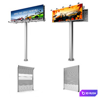 Set for motorway no. 2 3D Model Vray, Corona
