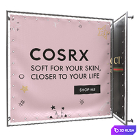 Banners (grommet) 3D Model Vray, Corona
