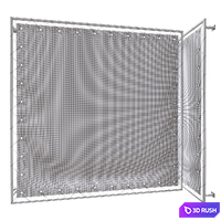 Banners (grommet) 3D Model Vray, Corona