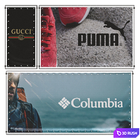 Banners (grommet) 3D Model Vray, Corona