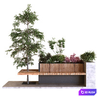 Tree in box set 021 3D Model Vray, Corona