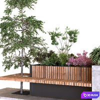 Tree in box set 021 3D Model Vray, Corona