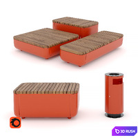 Outdoor Kit - Stones by Vestre 3D Model Corona