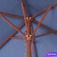 Garden Rectangular Parasol 3D Model Vray, Corona
