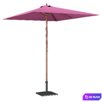 Garden Rectangular Parasol 3D Model Vray, Corona