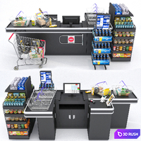 JC Checkout Counter 3D Model Vray