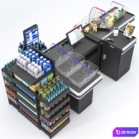 JC Checkout Counter 3D Model Vray