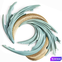 Wall decor 10 3D Model Vray, Corona