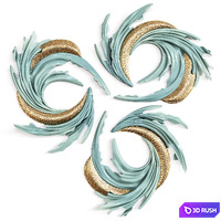 Wall decor 10 3D Model Vray, Corona