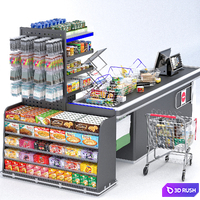 Jc checkout counter 2 3D Model Vray