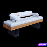 Benches London Adanat under the snow 3D Model Corona