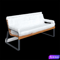 Bench "Gloria" Adanat under the snow 3D Model Corona