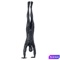Male mannequin standing on hands 122 3D Model Vray