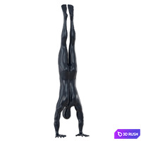 Male mannequin standing on hands 122 3D Model Vray